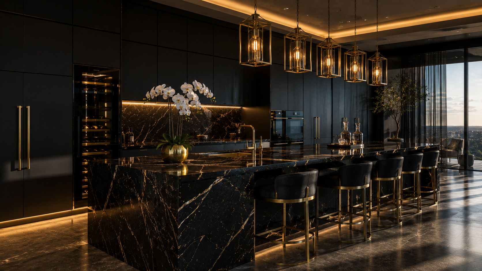 Black Luxury Kitchen in Abu Dhabi - kitchen design variety 15