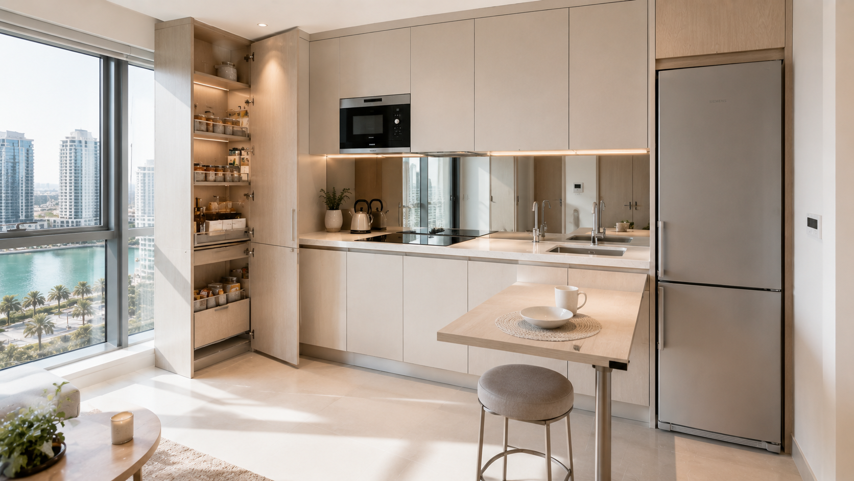 Compact Studio Kitchen in Abu Dhabi - kitchen design variety 21