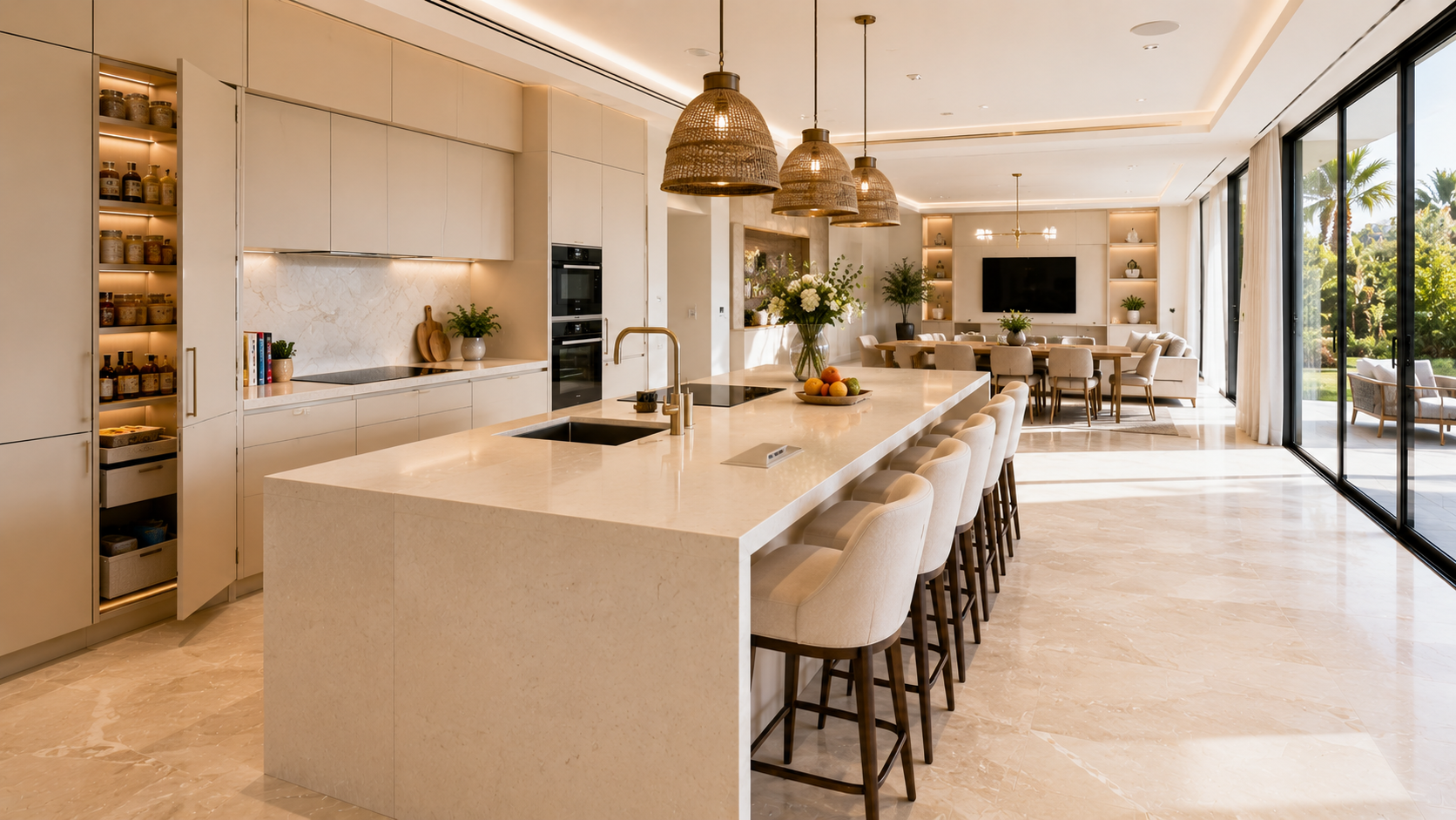 Large Family Villa Kitchen in Abu Dhabi - kitchen design variety 22