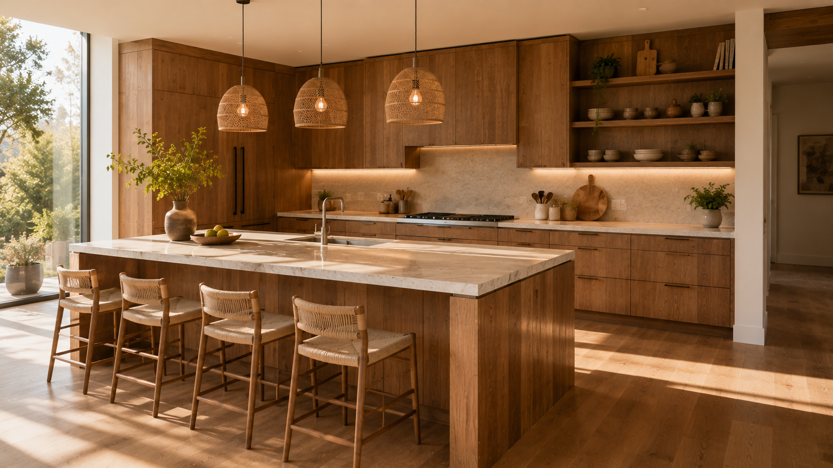 Warm Wood Kitchen in Abu Dhabi - kitchen design variety 14