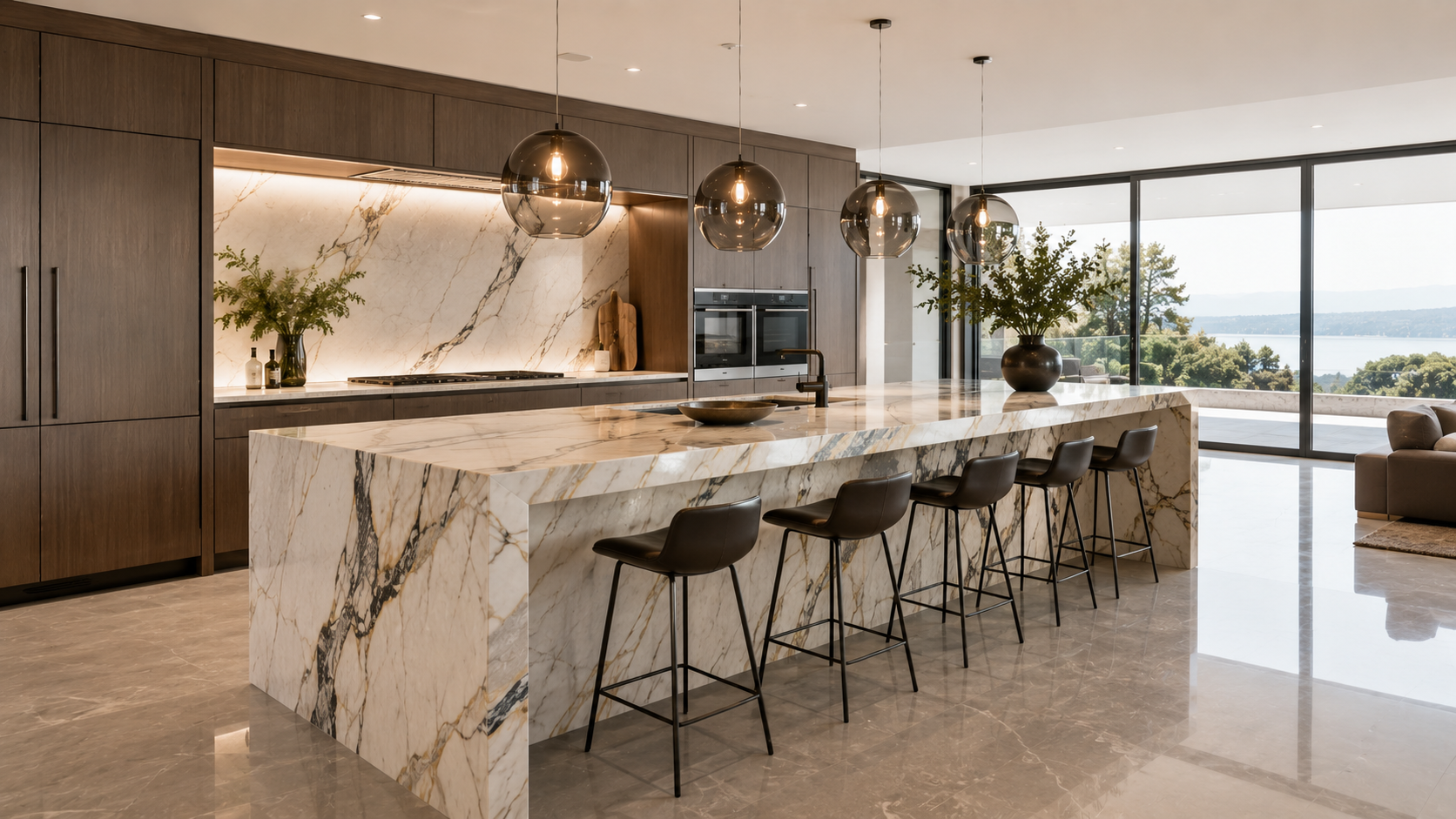 Waterfall Island Kitchen in Abu Dhabi - kitchen design variety 12